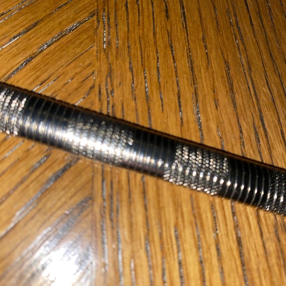 Vintage silver snake chain belt w unique buckle stretch - Picture 13 of 13